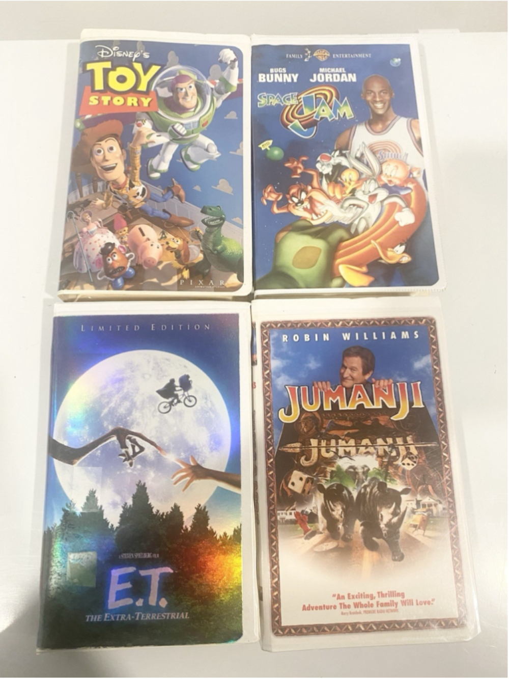 Vintage VHS Movie Lot Toy Story Space Jam Jumanji E.T. Limited Edition 90s